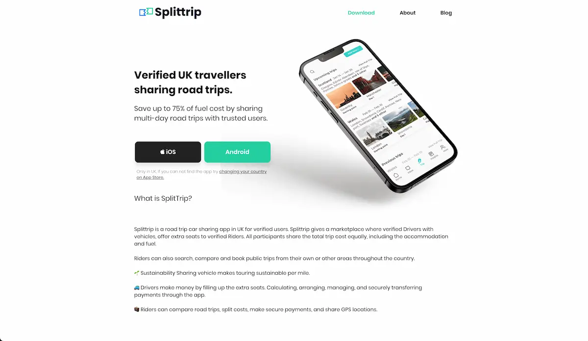 Splittrip — screenshot